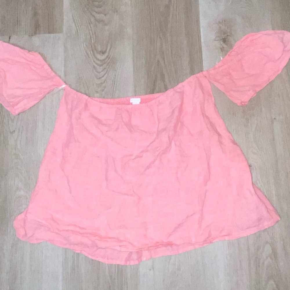 Off Shoulder Linen Top